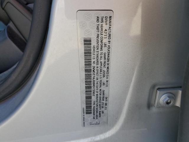 2011 Volkswagen Jetta Se მანქანა იყიდება აუქციონზე, vin: 3VWDZ7AJ0BM373902, აუქციონის ნომერი: 82370265