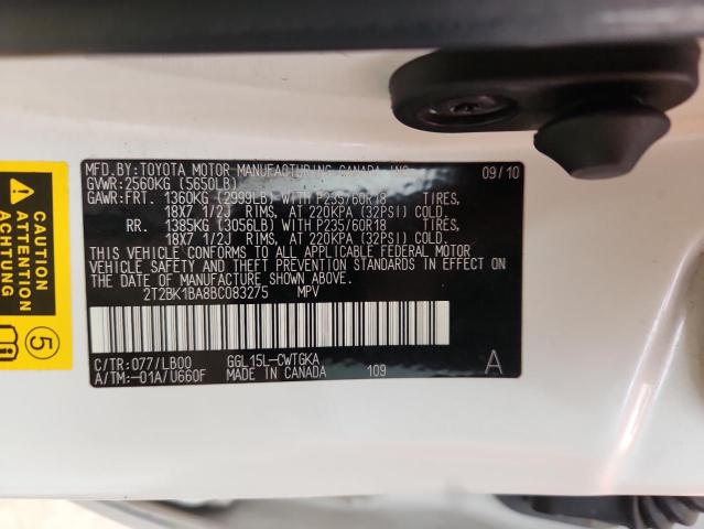 2011 Lexus Rx 350 მანქანა იყიდება აუქციონზე, vin: 2T2BK1BA8BC083275, აუქციონის ნომერი: 85779425