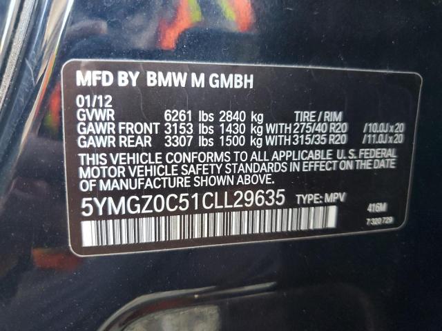Продажа на аукционе авто 2012 Bmw X6, vin: 5YMGZ0C51CLL29635, номер лота: 90934075