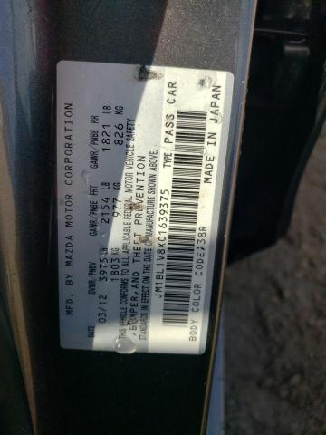 89559415 :رقم المزاد ، JM1BL1V8XC1639375 vin ، 2012 Mazda 3 مزاد بيع