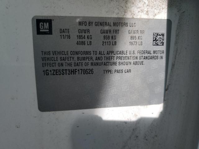 2017 Chevrolet Malibu მანქანა იყიდება აუქციონზე, vin: 1G1ZE5ST3HF170626, აუქციონის ნომერი: 89678375