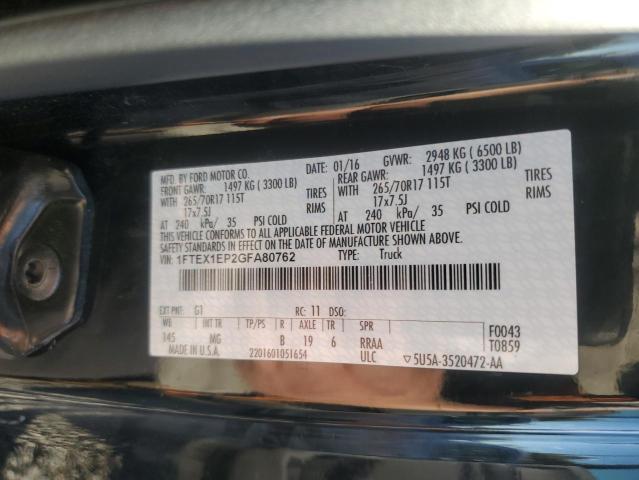 2016 Ford F150 მანქანა იყიდება აუქციონზე, vin: 1FTEX1EP2GFA80762, აუქციონის ნომერი: 82338675