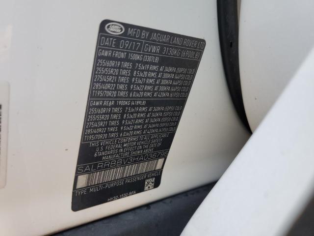 2017 Land Rover Discovery მანქანა იყიდება აუქციონზე, vin: SALRRBBV3HA036796, აუქციონის ნომერი: 86125515