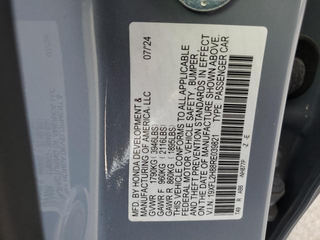 Продажа на аукционе авто 2024 Honda Civic Sport, vin: 19XFL2H88RE039821, номер лота: 85820505
