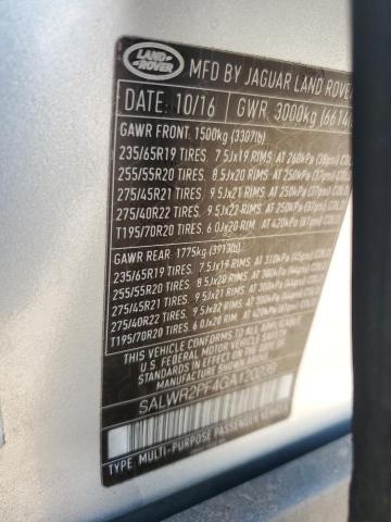 Продажа на аукционе авто 2016 Land Rover Range Rove, vin: SALWR2PF4GA120239, номер лота: 81975715