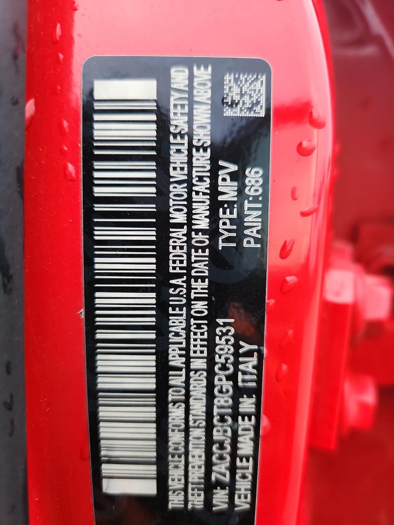 2016 Jeep Renegade T მანქანა იყიდება აუქციონზე, vin: ZACCJBCT8GPC59531, აუქციონის ნომერი: 89526705