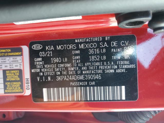 Продажа на аукционе авто 2021 Kia Rio Lx, vin: 3KPA24AD6ME390946, номер лота: 84995415