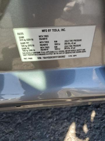 89853915 :رقم المزاد ، 7SAYGDED9TF386962 vin ، 2026 Tesla Model Y مزاد بيع