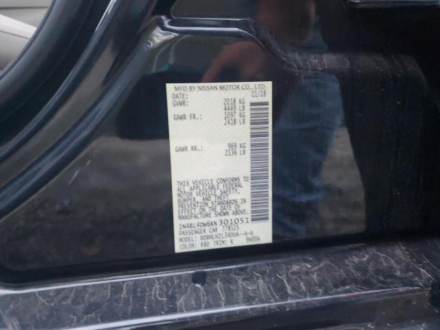 87198215 :رقم المزاد ، 1N4BL4DW6KN301051 vin ، 2019 Nissan Altima مزاد بيع