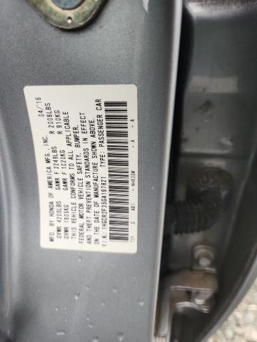 Aukcja sprzedaży 2016 Honda Accord Lx, vin: 1HGCR2F35GA197821, numer aukcji: 87198705