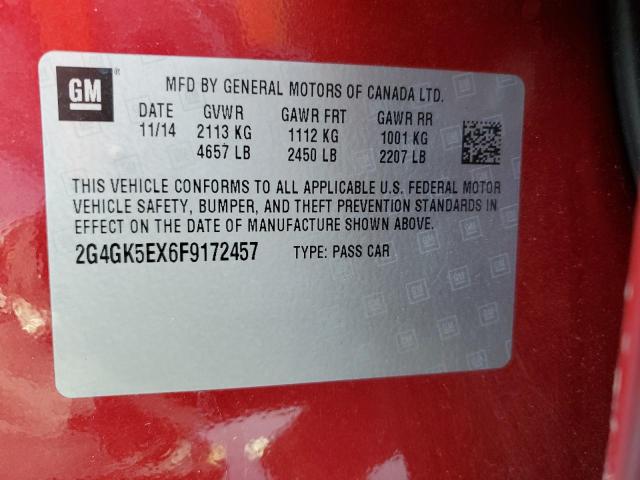 Продаж на аукціоні авто 2015 Buick Regal, vin: 2G4GK5EX6F9172457, номер лоту: 90977385