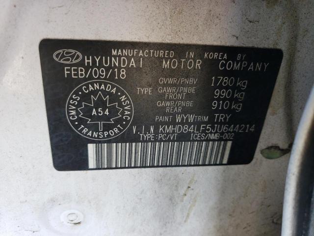 Aukcja sprzedaży 2018 Hyundai Elantra, vin: KMHD84LF5JU644214, numer aukcji: 90257815