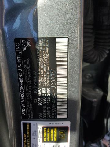 2017 Mercedes-benz C მანქანა იყიდება აუქციონზე, vin: 55SWF4JB4HU233861, აუქციონის ნომერი: 86700825