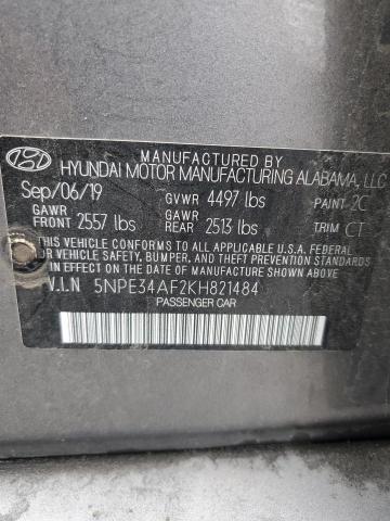 Aukcja sprzedaży 2019 Hyundai Sonata, vin: 5NPE34AF2KH821484, numer aukcji: 87228065