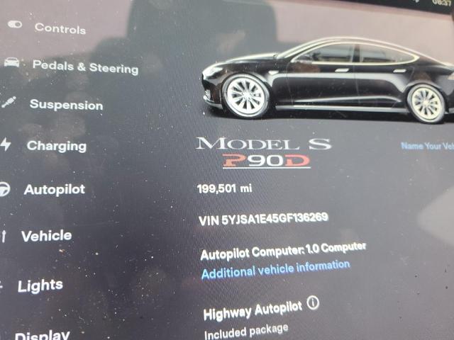 86040095 :رقم المزاد ، 5YJSA1E45GF136269 vin ، 2016 Tesla Model S مزاد بيع
