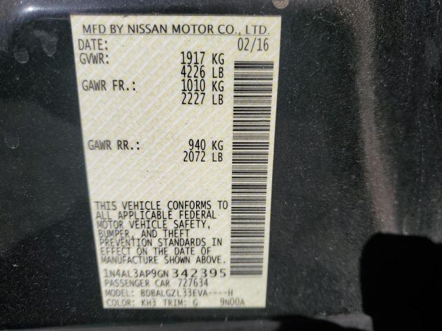 87057655 :رقم المزاد ، 1N4AL3AP9GN342395 vin ، 2016 Nissan Altima مزاد بيع