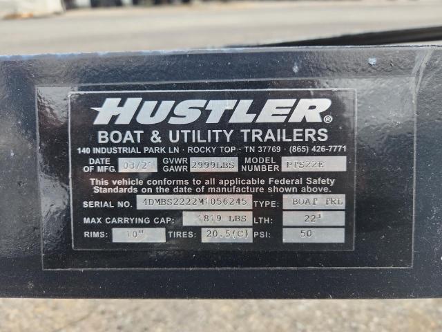 Aukcja sprzedaży 2021 Hustler Trailer, vin: 4DMBS2222M1056245, numer aukcji: 76654325