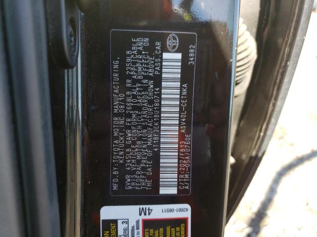2011 Toyt Camry Base მანქანა იყიდება აუქციონზე, vin: 4T1BF3EK1BU180714, აუქციონის ნომერი: 86701445