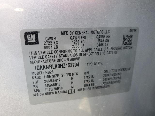 Продаж на аукціоні авто 2017 Gmc Acadia, vin: 1GKKNRLA0HZ152794, номер лоту: 90604695