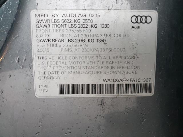 Продаж на аукціоні авто 2015 Audi Q5, vin: WA1DGAFP4FA101367, номер лоту: 90574705