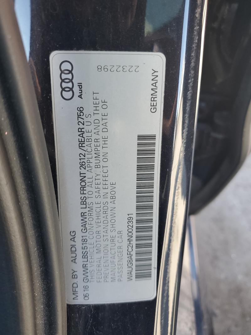 Aukcja sprzedaży 2017 Audi A6, vin: WAUG8AFC2HN002391, numer aukcji: 86404935