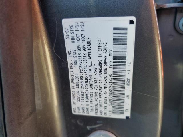 2007 Acura Rdx მანქანა იყიდება აუქციონზე, vin: 5J8TB18597A019570, აუქციონის ნომერი: 89929555
