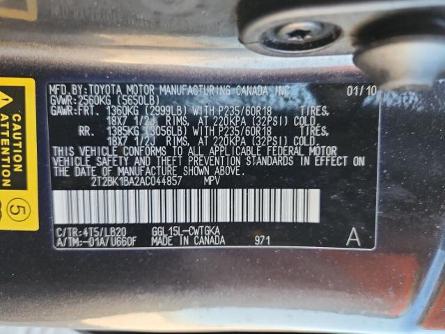 Aukcja sprzedaży 2010 Lexus Rx, vin: 2T2BK1BA2AC044857, numer aukcji: 90110245
