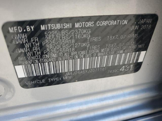 Aukcja sprzedaży 2018 Mitsubishi Outlander, vin: JA4J24A5XJZ071181, numer aukcji: 81966315