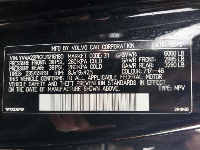 Aukcja sprzedaży 2018 Volvo Xc90 T6, vin: YV4A22PK7J1216180, numer aukcji: 90318635