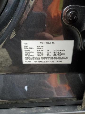 2026 Tesla Model Y მანქანა იყიდება აუქციონზე, vin: 7SAYGDED6TF434742, აუქციონის ნომერი: 89436485
