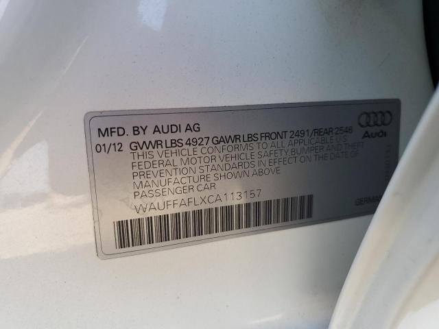 Продажа на аукционе авто 2012 Audi A4, vin: WAUFFAFLXCA113157, номер лота: 87072105