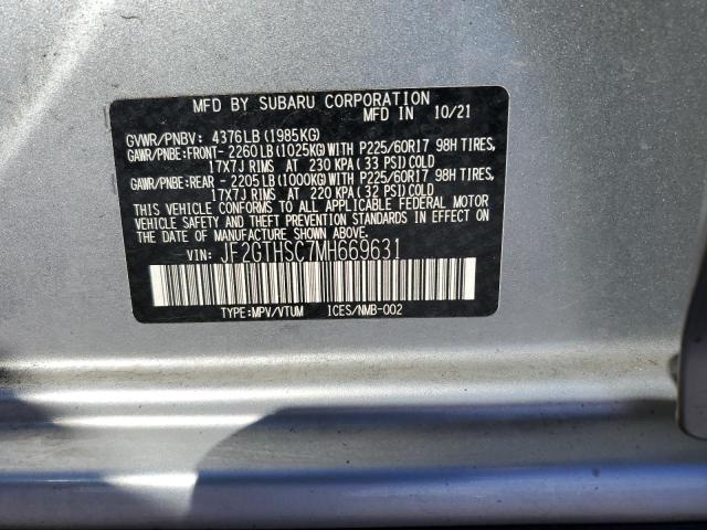 Aukcja sprzedaży 2021 Subaru Crosstrek, vin: JF2GTHSC7MH669631, numer aukcji: 90391065