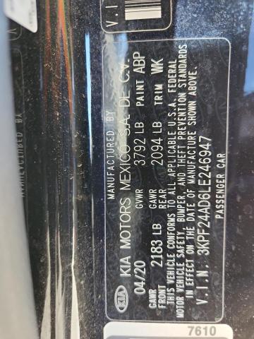 Aukcja sprzedaży 2020 Kia Forte, vin: 3KPF24AD6LE246947, numer aukcji: 90544355