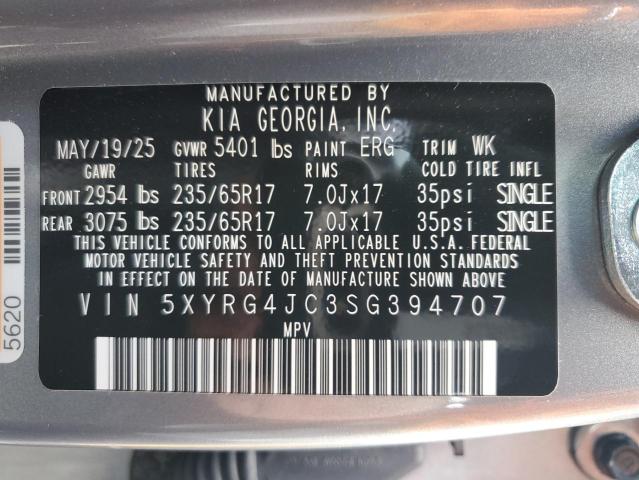 85296635 :رقم المزاد ، 5XYRG4JC3SG394707 vin ، 2025 Kia Sorento مزاد بيع