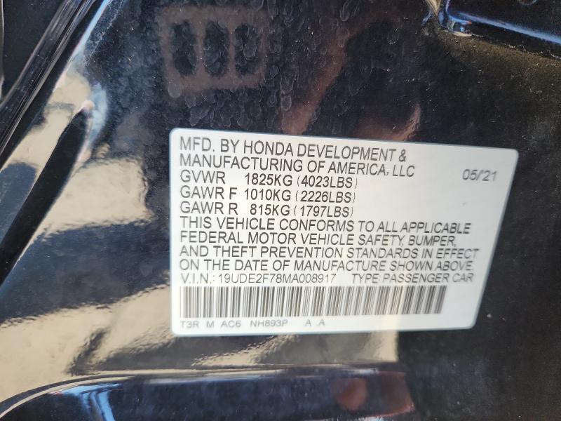 Продаж на аукціоні авто 2021 Acura Ilx Premiu, vin: 19UDE2F78MA008917, номер лоту: 86166125