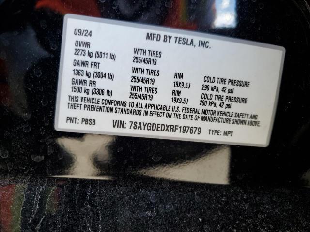 2024 Tesla Model Y მანქანა იყიდება აუქციონზე, vin: 7SAYGDEDXRF197679, აუქციონის ნომერი: 85381295