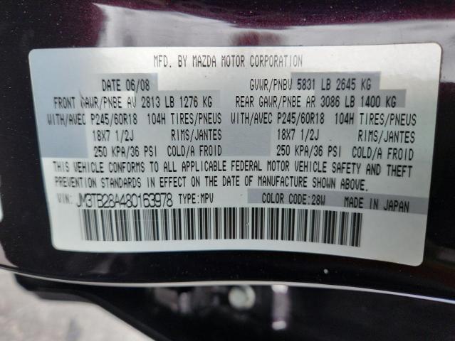 82187515 :رقم المزاد ، JM3TB28A480163978 vin ، 2008 Mazda Cx-9 مزاد بيع