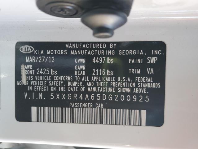 86476535 :رقم المزاد ، 5XXGR4A65DG200925 vin ، 2013 Kia Optima مزاد بيع