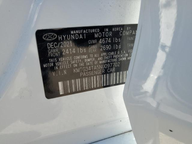 2022 Genesis G70 Base მანქანა იყიდება აუქციონზე, vin: KMTG34TA5NU097702, აუქციონის ნომერი: 90632905