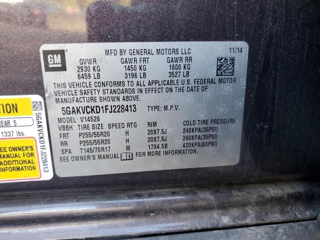 Aukcja sprzedaży 2015 Buick Enclave, vin: 5GAKVCKD1FJ228413, numer aukcji: 82427345