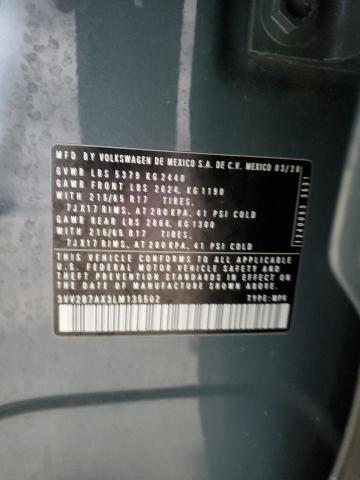 Aukcja sprzedaży 2020 Volkswagen Tiguan, vin: 3VV2B7AX3LM135502, numer aukcji: 90668795