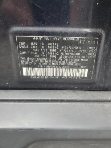 2013 Subaru Outback მანქანა იყიდება აუქციონზე, vin: 4S4BRBAC3D3255860, აუქციონის ნომერი: 86781555