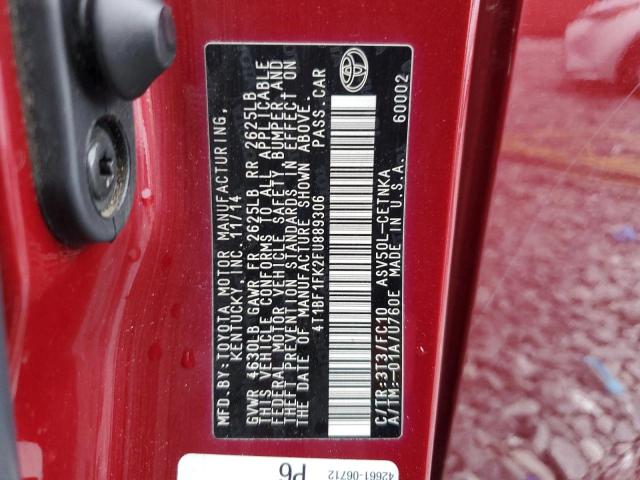 2015 Toyota Camry მანქანა იყიდება აუქციონზე, vin: 4T1BF1FK2FU889306, აუქციონის ნომერი: 90128295