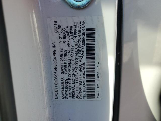 Aukcja sprzedaży 2018 Honda Accord, vin: 1HGCV1F36JA239054, numer aukcji: 86705455
