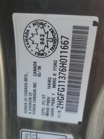 Aukcja sprzedaży 2006 Honda Civic Dx V, vin: 2HGFG11376H011667, numer aukcji: 85516235