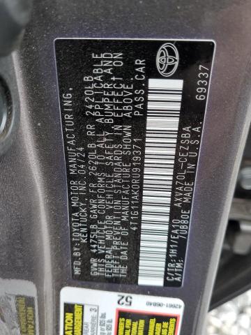 Auction sale of the 2024 Toyota Camry, vin: 4T1G11AK0RU919371, lot number: 89877915