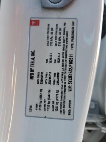 Aukcja sprzedaży 2018 Tesla Model 3, vin: 5YJ3E1EA2JF162611, numer aukcji: 86700015