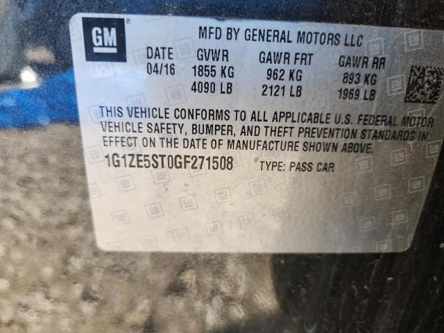 89920015 :رقم المزاد ، 1G1ZE5ST0GF271508 vin ، 2016 Chevrolet Malibu Lt مزاد بيع