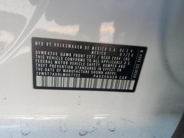 85946505 :رقم المزاد ، 3VW5T7AU8LM007722 vin ، 2020 Volkswagen Gti مزاد بيع