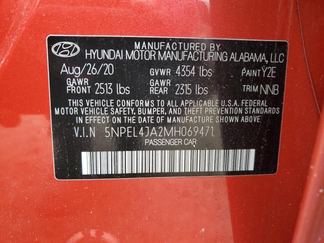 Продаж на аукціоні авто 2021 Hyundai Sonata, vin: 5NPEL4JA2MH069471, номер лоту: 86154365